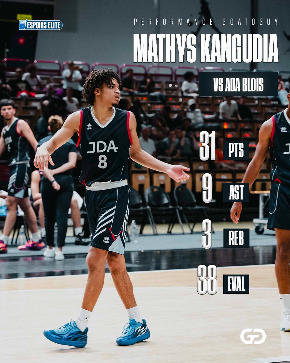 Mathys Kangudia ON FIRE 🔥🔥

Le meneur de la JDA sort LA perf du week-end en Espoirs ELITE avec 38 d’évaluation 📈

📸 <a href="/NicolasMLeger/">N L E G E R F I L M S</a>