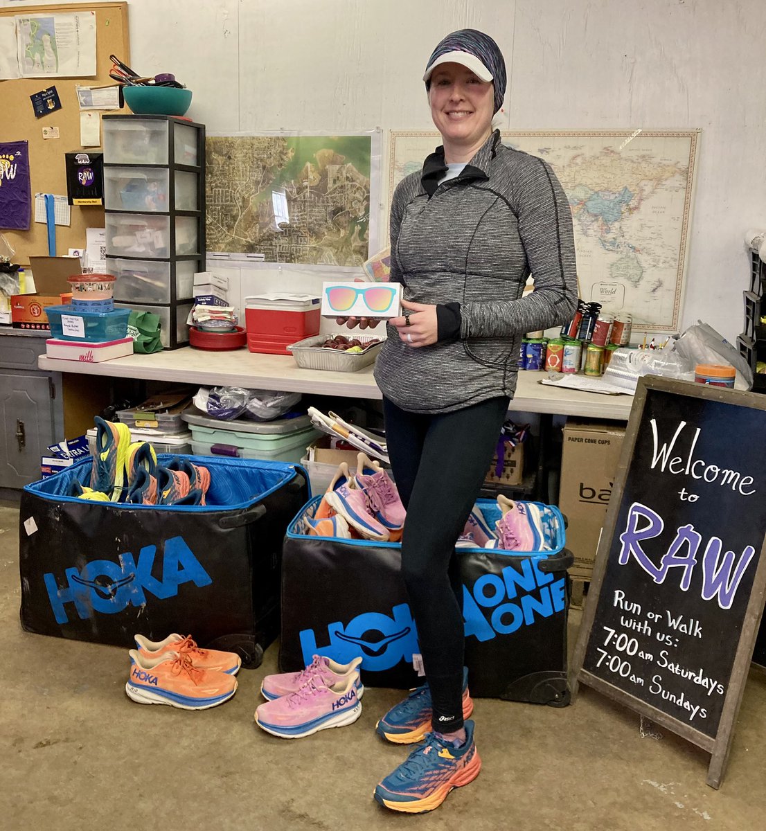 LakeGrapevineRW's tweet photo. It was a great morning to fly…we had fun demoing @HOKA shoes and the swag was 🔥! Thanks to Nick and Kat for making this happen.
#hoka #hokashoes #clifton9 #speedgoat5 #hokaswag #FlyHumanFly #rungrapevine #lgraw https://t.co/LGzxZrMgsL