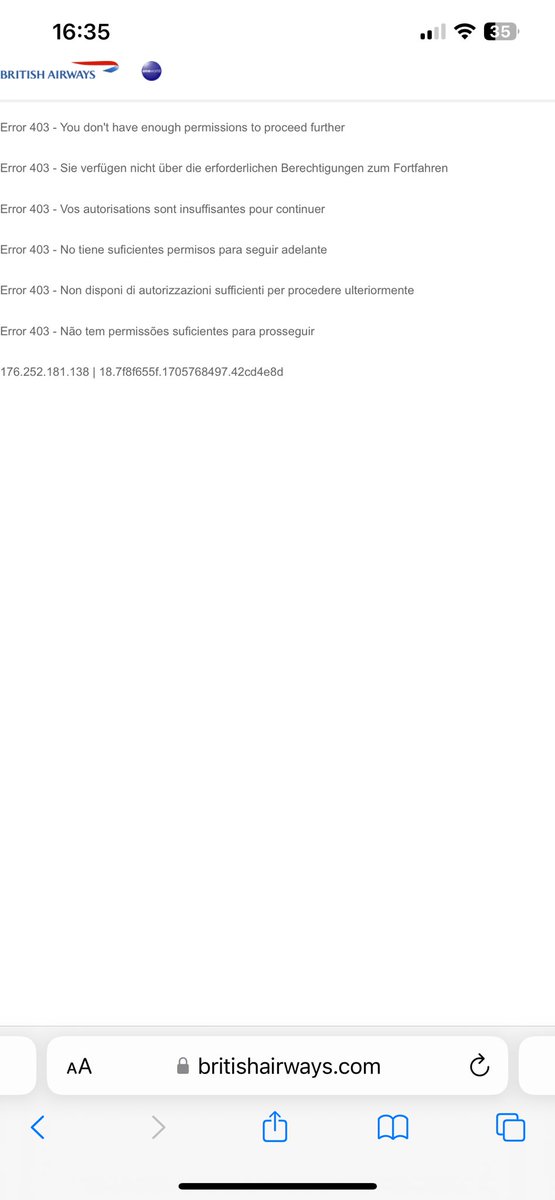NeeshaWright's tweet photo. @British_Airways unable to access your website? https://t.co/VPNqJSXNxp