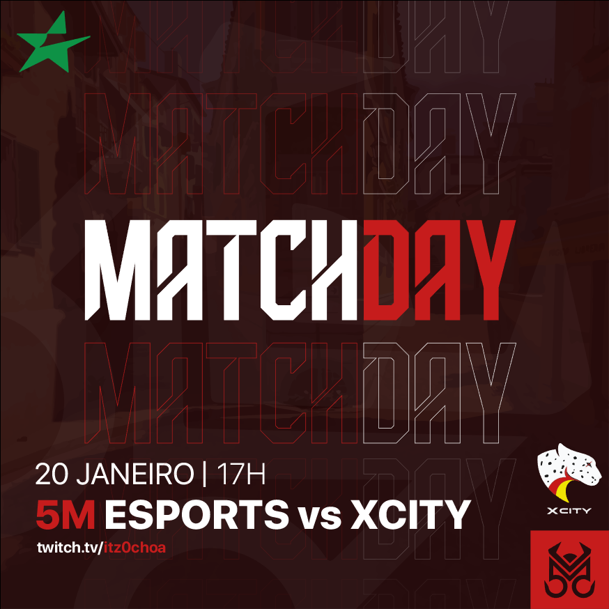 5M_Esports's tweet photo. Ladies and Gentlemen, it's Match Day!

Entramos dentro de 30 minutos dentro do servidor para defrontar os #XCity, a contar para a @ESEA Intermediate S48 e não queremos que o 1-1 nos escape!

📺 Acompanhem tudo em https://t.co/uGHY9M49ma na companhia do @itz0choa e @estrelo1_! https://t.co/UrZQge3CzE