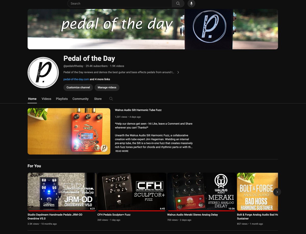 pedaloftheday's tweet photo. Today is my birthday!! I have ONE simple request from you all: go to our YouTube channel and Like/Comment on 5 demo videos (or more, if you'd like!). Let's get a big birthday push into the algorithm, cheers!!

https://t.co/GyeOHRMbYk

#pedaloftheday #guitar #guitarpedals https://t.co/x8VfeYpT4v
