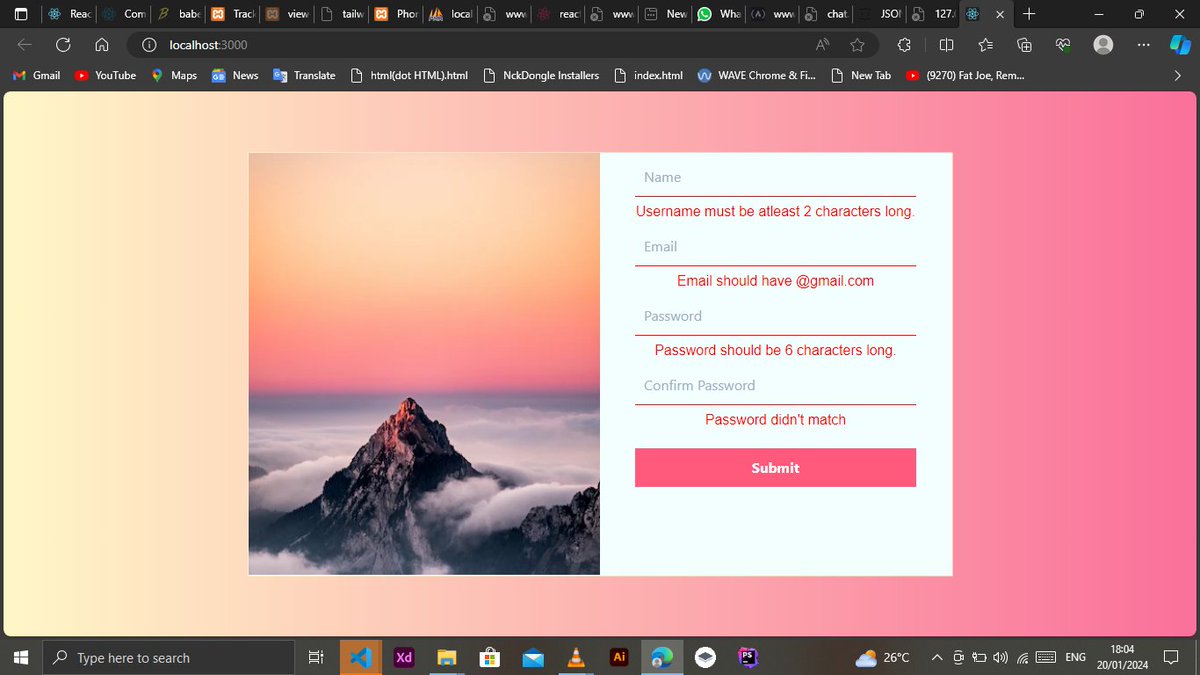 Ivan_webdev's tweet image. Form validation using useState hook in react.
#100daysofcoding