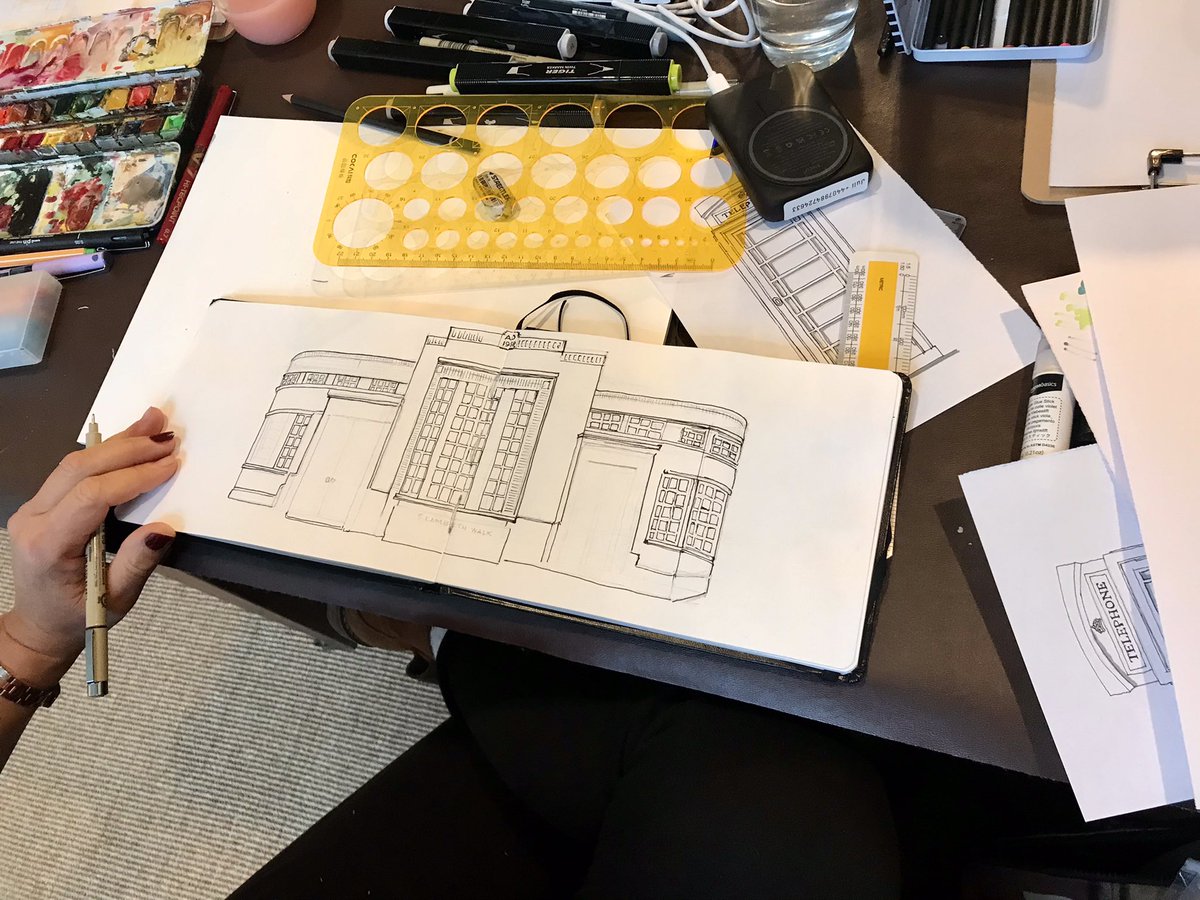 createstreets's tweet photo. And what lovely drawings and paintings emerge from a day’s talking, teaching, walking & sketching on the @CreateStreetsFN #DareToDraw course with @shepherdmg Thank you everyone https://t.co/0KqqHMe5rI