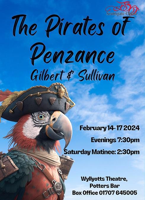 DramaGroups's tweet image. Southgate Opera @SouthgateOpera present "The Pirates of Penzance" by Gilbert and Sullivan see dramagroups.com #Shows #UK #Feb2024 - you can list your Show at @DramaGroups absolutely free! #amdram #breakaleg @followers