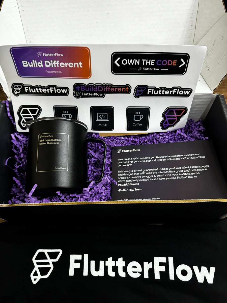 devJunaid1's tweet photo. Look what I got in the mail today π
A Swag Box from @flutterflow for being the Top Contributor in the community.
Thanks a ton. loved the goodies.
Made my day π₯³
#Flutterflow #Flutter #LowCode #FlutterflowExpert
#TopContributor #flutterdev https://t.co/m2fH45jbha