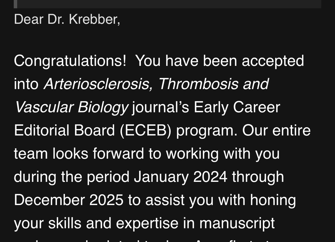 maas_merle's tweet photo. Yes, it’s a match! Very honored and happy to share I was selected to join @atvbahajournals early career editorial board #ECEB! The upcoming two years, I will learn everything about scientific manuscript handling and reviewing. Looking forward to meet everybody involved 👩🔬👩💻#ATVB https://t.co/8nOFMiawWK