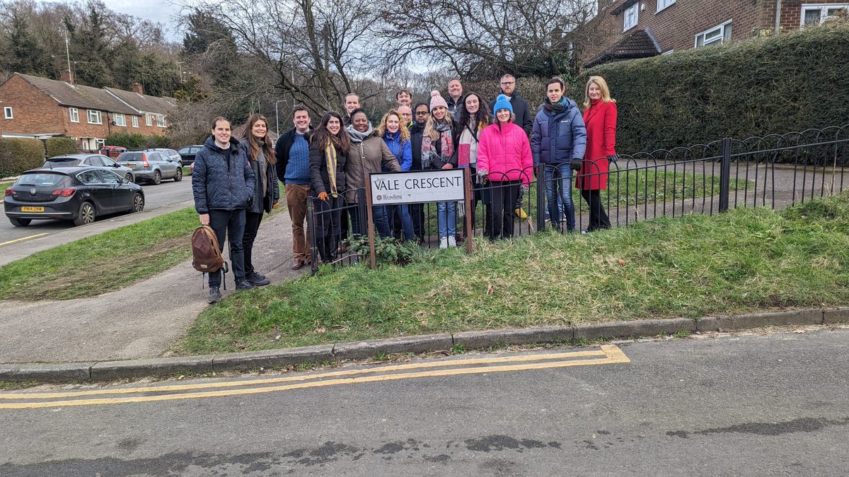 Great to be out on the doorstep with big team for #ToryCanvass in Tilehurst today. Highlight was definitely finding this splendidly named road...