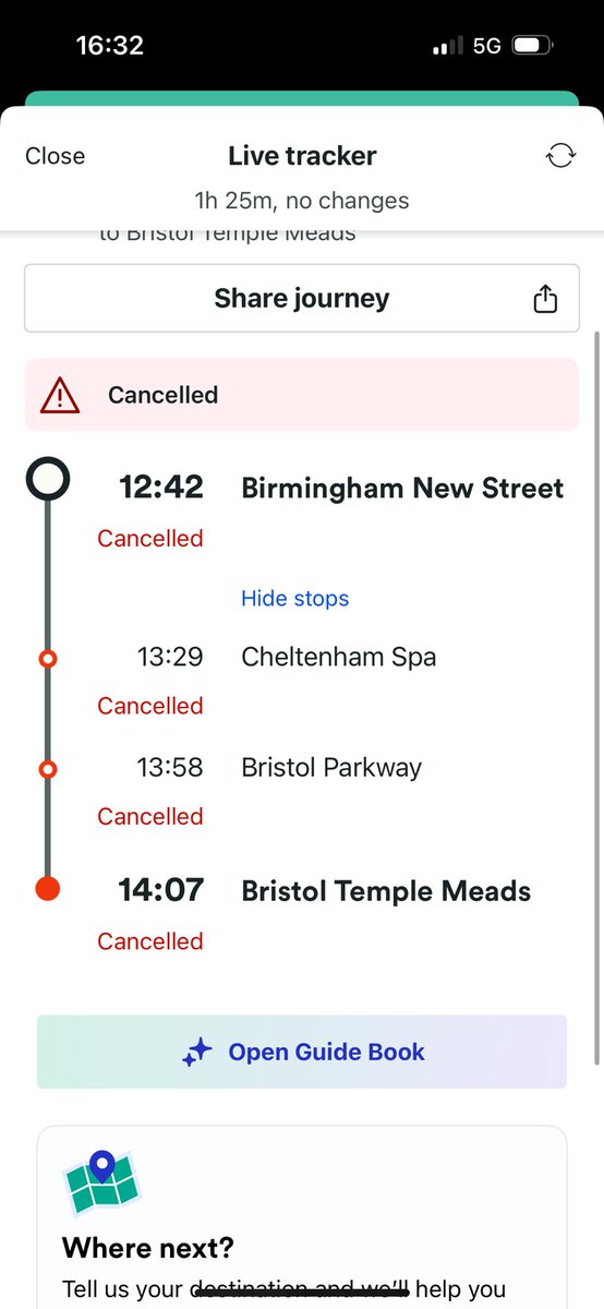 Mcgeej's tweet photo. @thetrainline please can you tell me how I am not eligible for a refund? My train was cancelled, as was the one after. @CrossCountryUK said delay repay should be in place. I missed some of my friend’s wedding due to this! https://t.co/FSoAwcKLvG