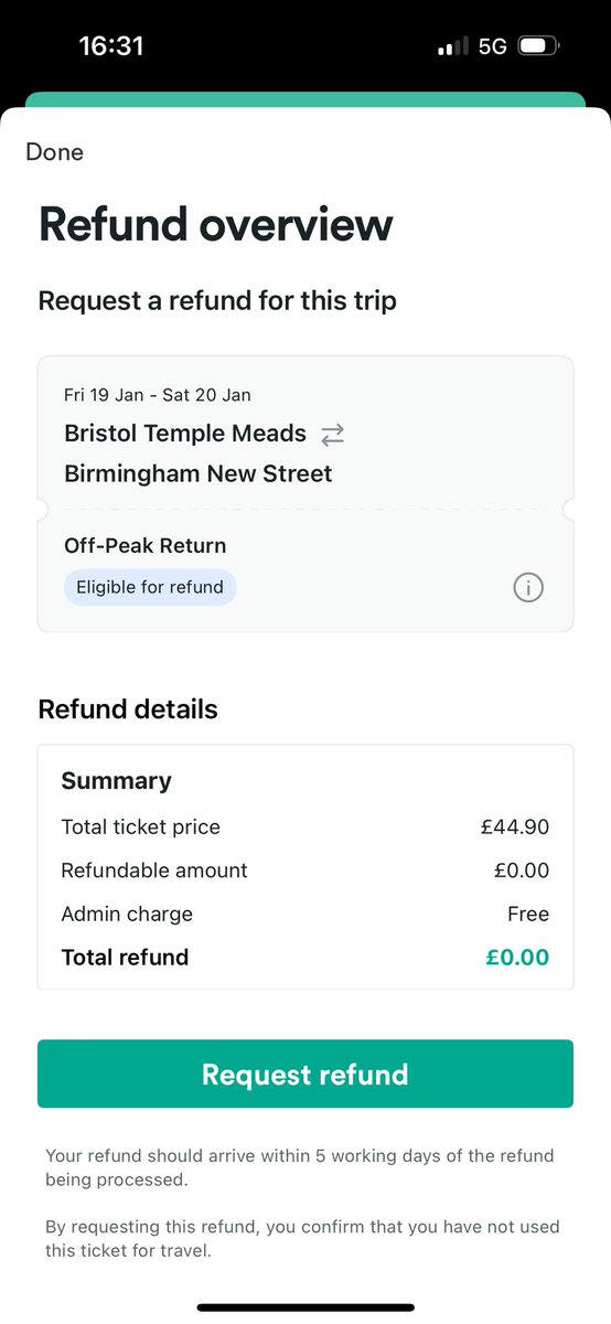 Mcgeej's tweet photo. @thetrainline please can you tell me how I am not eligible for a refund? My train was cancelled, as was the one after. @CrossCountryUK said delay repay should be in place. I missed some of my friend’s wedding due to this! https://t.co/FSoAwcKLvG
