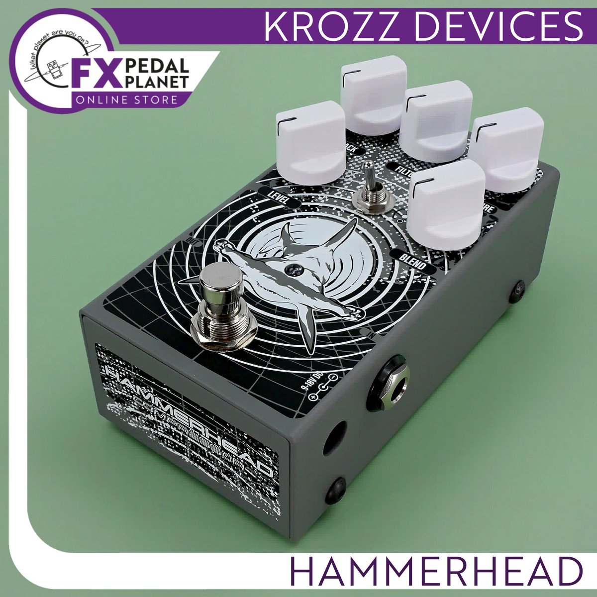 The Krozz Devices Hammerhead is an exceptional compressor, clean boost, and tone shaping pedal that excels in producing exquisite tones while delivering impactful attacks. 

#FXPedalPlanetOnlineStore #KrozzDevices #Hammerhead #Compressor #Pedal #EffectsPedal