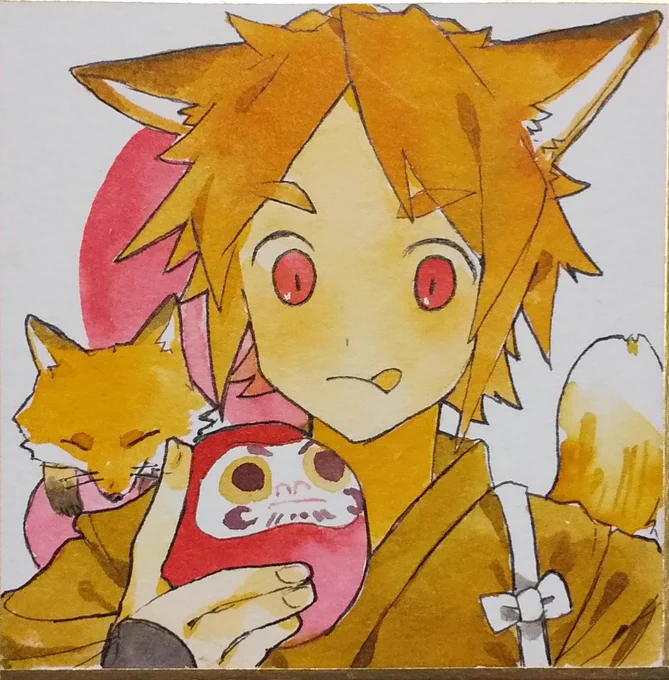 豆色紙です