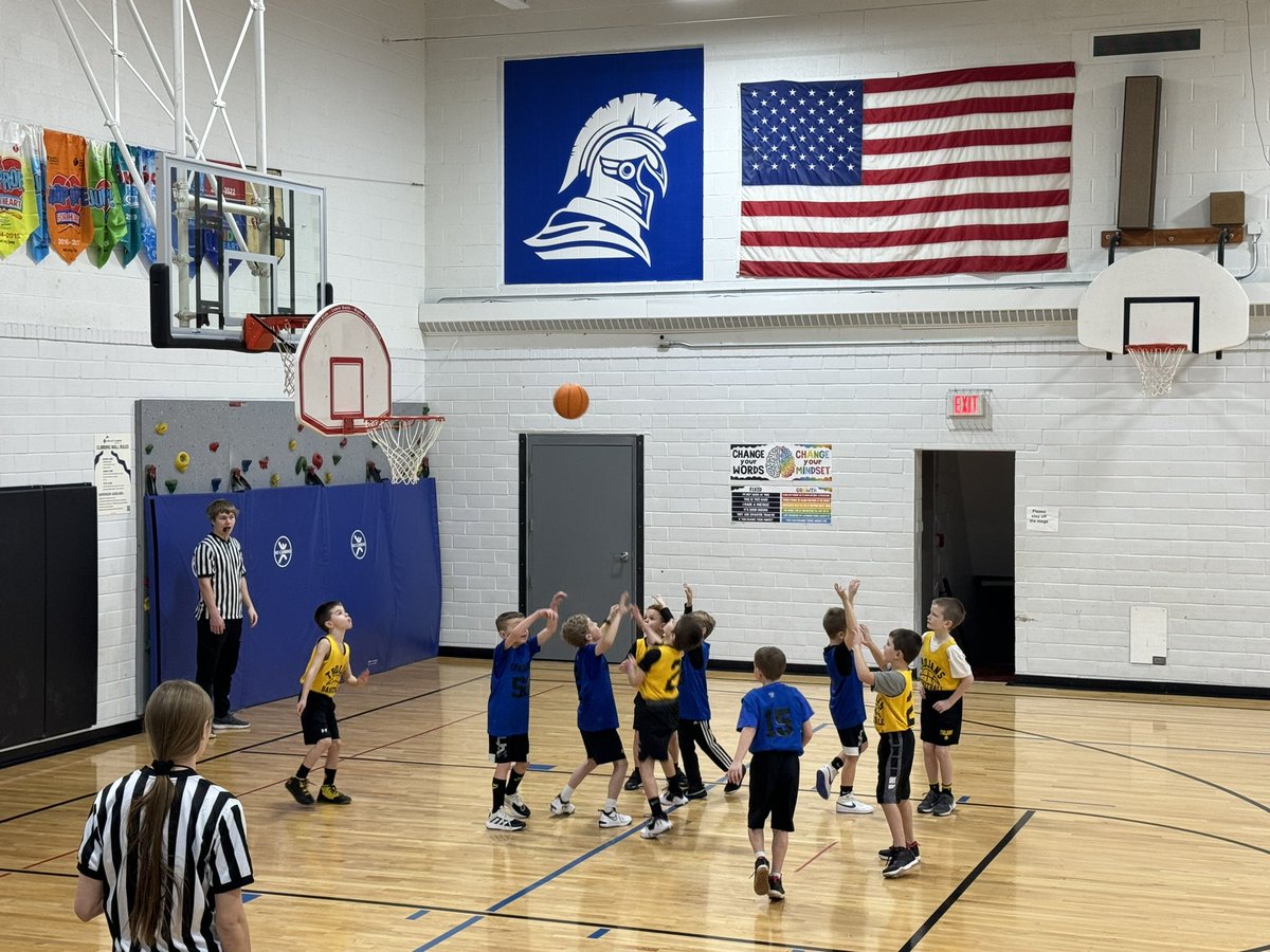 Just two small town teams battling it out on a cold winter morning. West Marshall Trojan’s v Collins-Maxwell Spartan’s. “Doing your best is better than being the best!” #basketball #2ndgrade #iasports