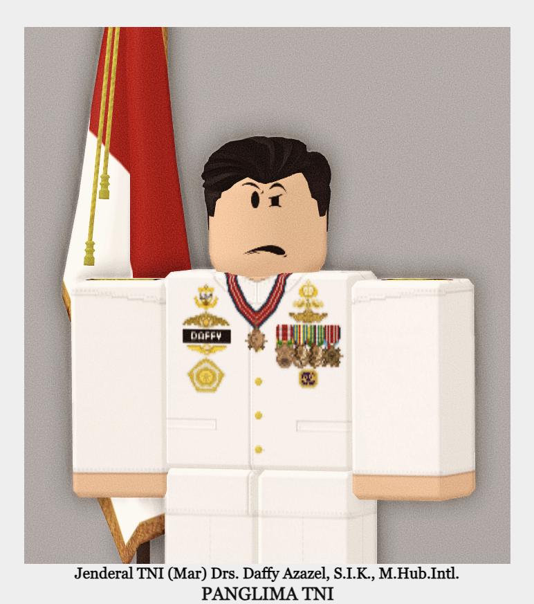 Today, on the 20th of January, 2024, the newly appointed Commander of the National Armed Forces, Admiral DaffyAZAZEL, had just been sworn into office by the newly appointed Vice President of the Republic of Indonesia, Mr. Rijalul