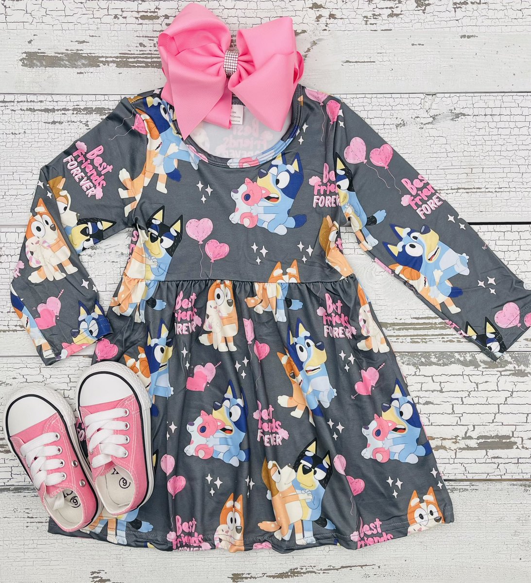 HCK_Clothing's tweet photo. 💸💸HCK Deal of the Day!💸💸
🐶EXCLUSIVE Bluey &amp; Bingo Best Friends Dress $8.99!💕TODAY ONLY! SHIPS Same/Next Day M-F!!!📲 https://t.co/H9GWhNUZC2
📦 Same/Next Day Shipping M-F!
💸We accept Sezzle, AfterPay, Shop Pay, and Credit Card!💳
Like, Follow and Share our page! 🎀 https://t.co/3tZp3iqmJ8