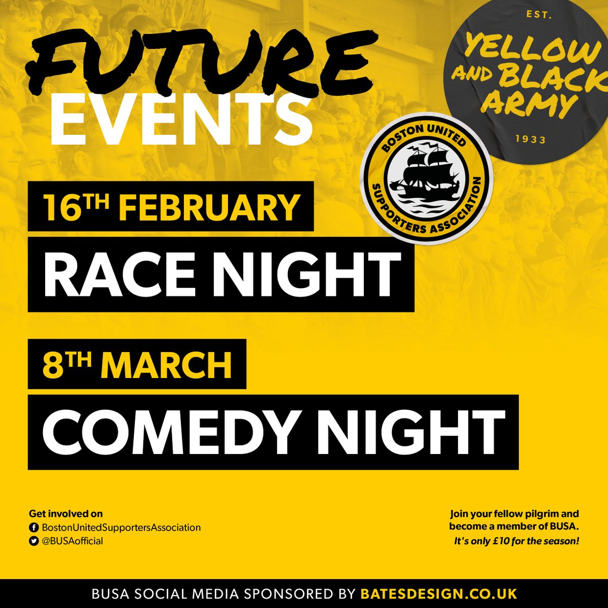 Fresh of the back of last nights Bingo night success, here's a reminder of what you have to look forward to next month! 📅