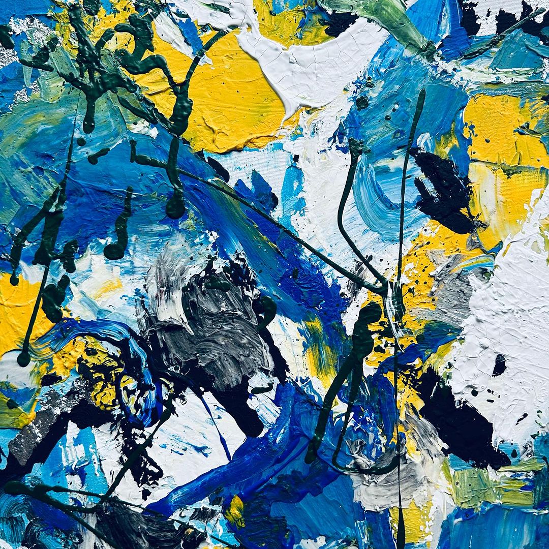 blueeye_queen's tweet image. My first set of abstract paintings to start off the year - pew pew // 2024 is going to be a GREAT year for expressing. 🎨🎨 #createart