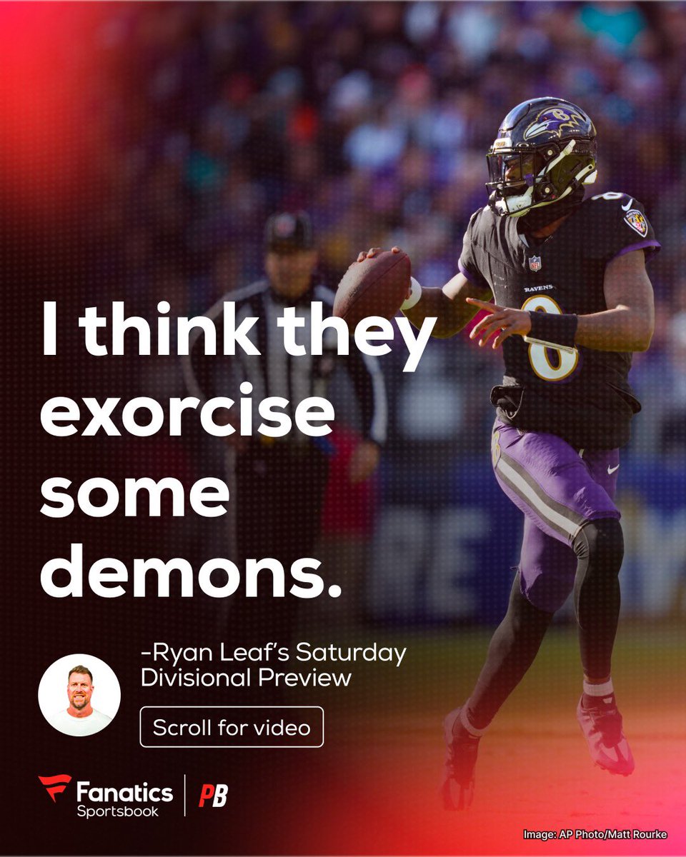 RyanDLeaf's tweet photo. It’s Day 1 of the Divisional Playoff Round. Doesn’t get any better…@StraightLinePod @fanaticsbook_pb https://t.co/Lc9TepUHJE