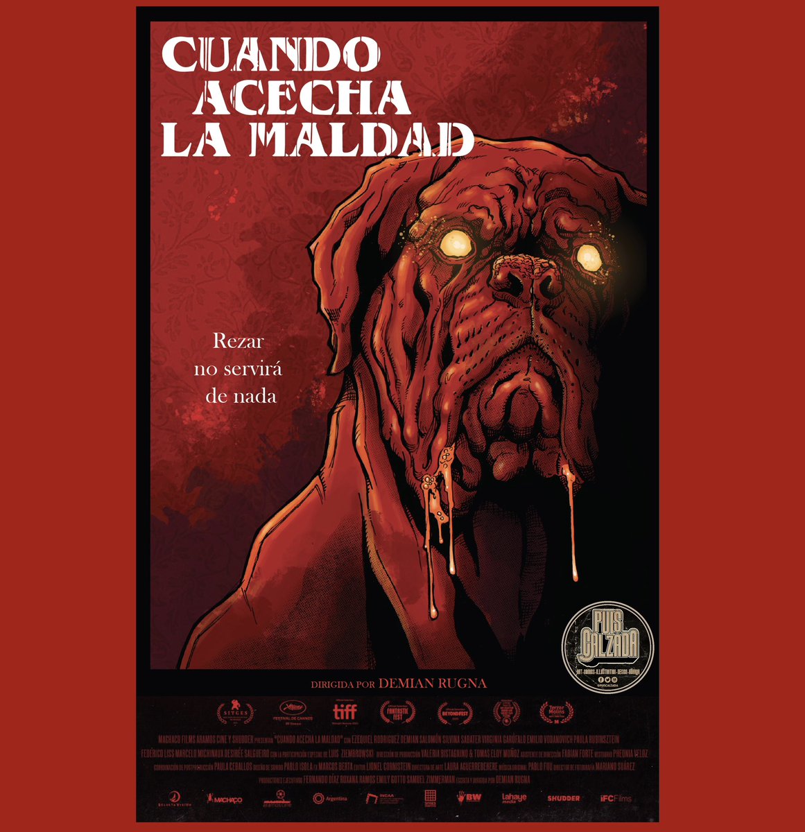 PuisCalzada's tweet photo. Cuando acecha la Maldad… Fanart mock up poster…. #cuandoacechalamaldad #whenevillurks #demianrugna #horrorposter #horrormovie #fanartposter #mockupposter #alternativemovieposter #puishorrorartist #horrorart #puiscalzadaart https://t.co/GGQda3g18L