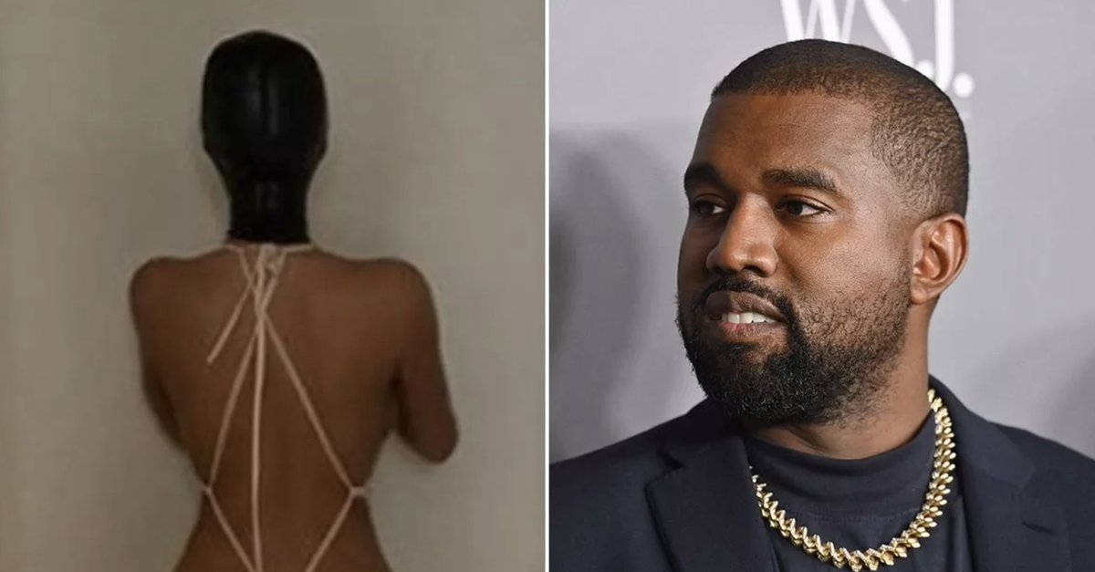 Kanye West shares racy photos of 'enslaved' wife Bianca in bondage mask and suit mirror.co.uk/3am/us-celebri…