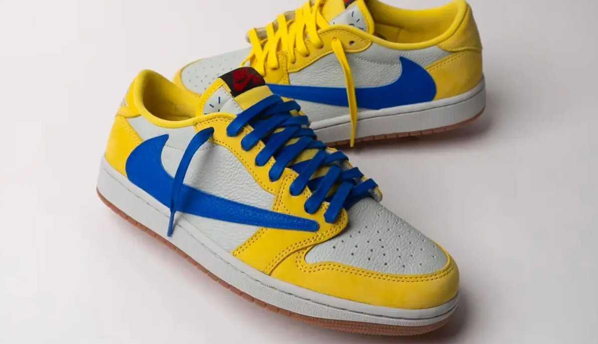 A Travis Scott x Air Jordan 1 Low OG 'Canary' is in the works for 2024 🏜️ Link > solesupplier.co/3O80H9p