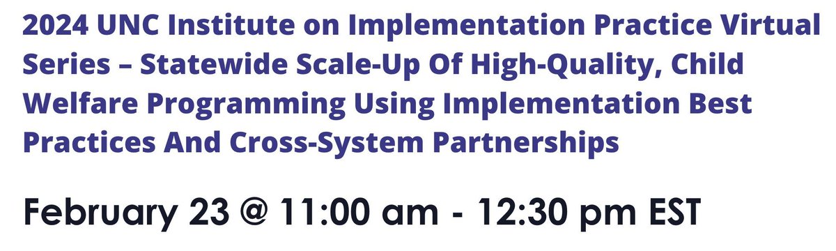 Free webinar alert! Interested in learning how you can embed implementation best practices to improve outcomes for children, youth & families? Check out this event hosted by @imppractice! Learn more & register here: buff.ly/3HpKFUt #TripleP #imppractice