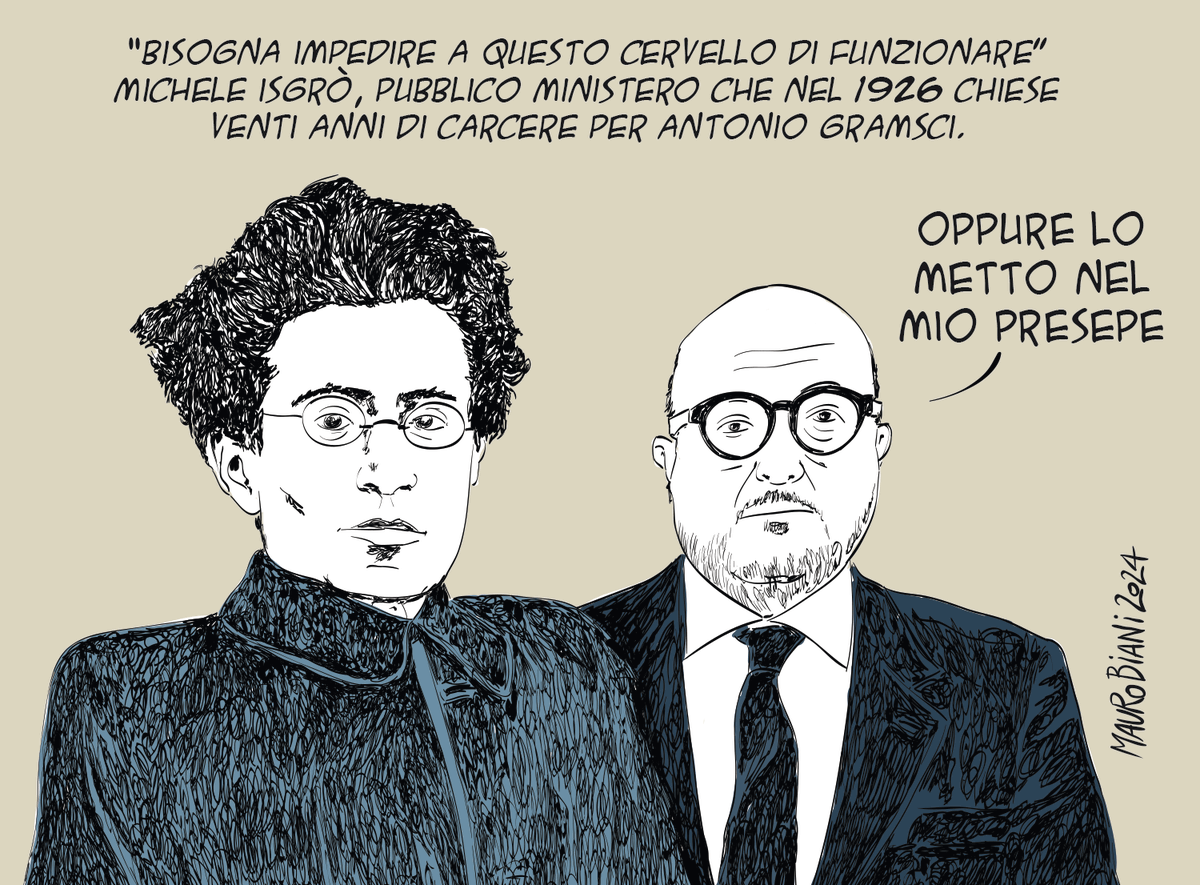 maurobiani's tweet photo. #Gramsci #Sangiuliano
Al limite nel suo presepe. 
Oggi su @repubblica https://t.co/SAXU96btXI