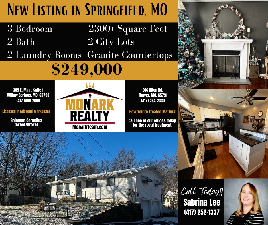 Monark_Realty's tweet photo. New listing in Springfield, MO.  
#RealEstate #Missouri #home 

Click link for more details
https://t.co/DcfKG1U9Qd https://t.co/VpteZx35Ca