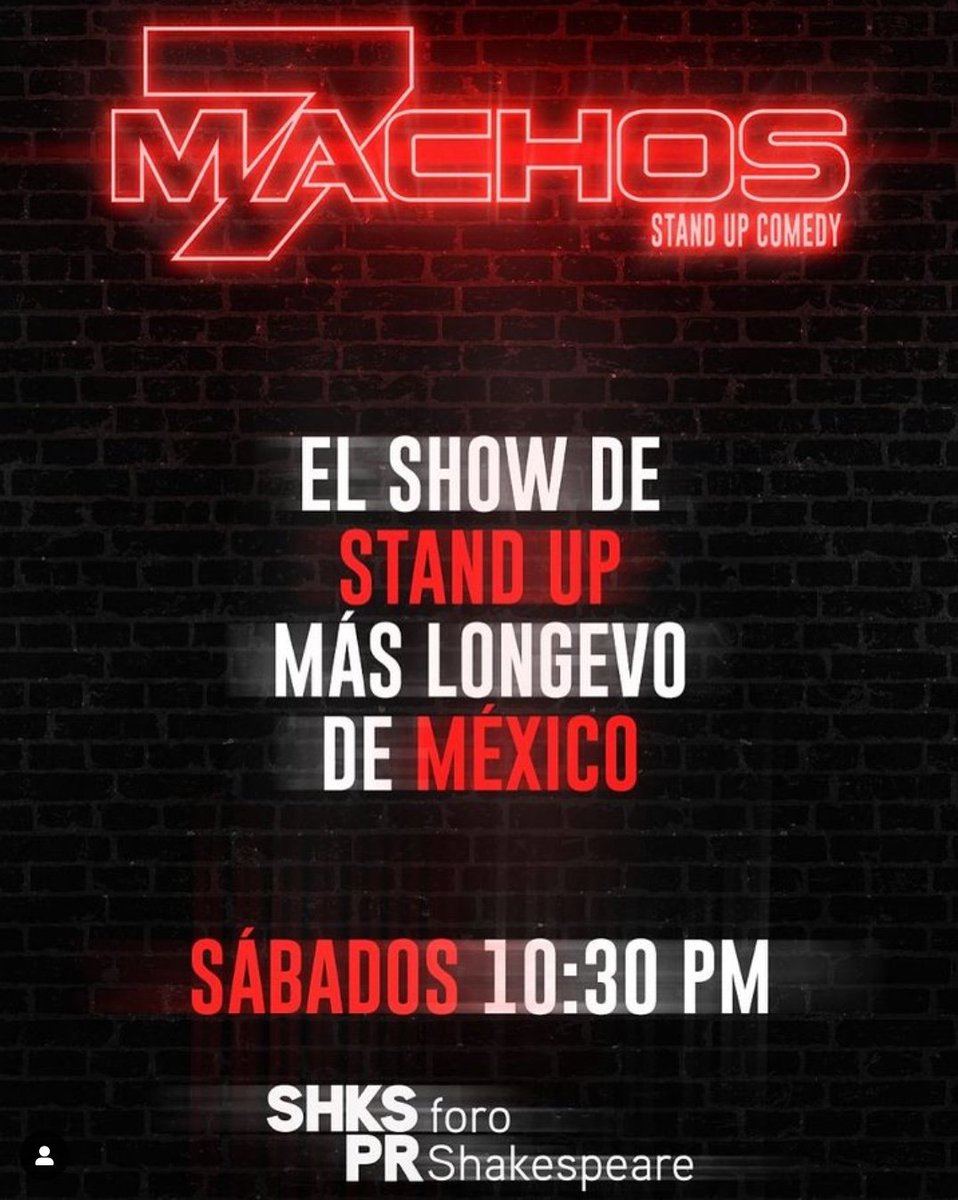 artes_promo's tweet photo. Cortesias dobles
StandUp de 7 Machos @ForoShakespeare hoy10:30 Pm
#7machos
1 rettwitear
2 nombre completo
3 a quién vas a invitar?
4 tenemos descuentos
Los que tengan corazón media hora antes en taquilla con su nombre y ganaron en #Promo_Artes https://t.co/3MlyrrxYe4