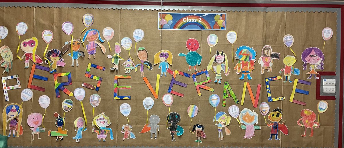 Class2elves's tweet photo. Our Superhero Perseverance display linking to our termly core value. We designed our own Superheroes then decided our super goals for the year.🦸🏼‍♀️🦸🏽 #elvingtonpshe https://t.co/BQbry4m2XS
