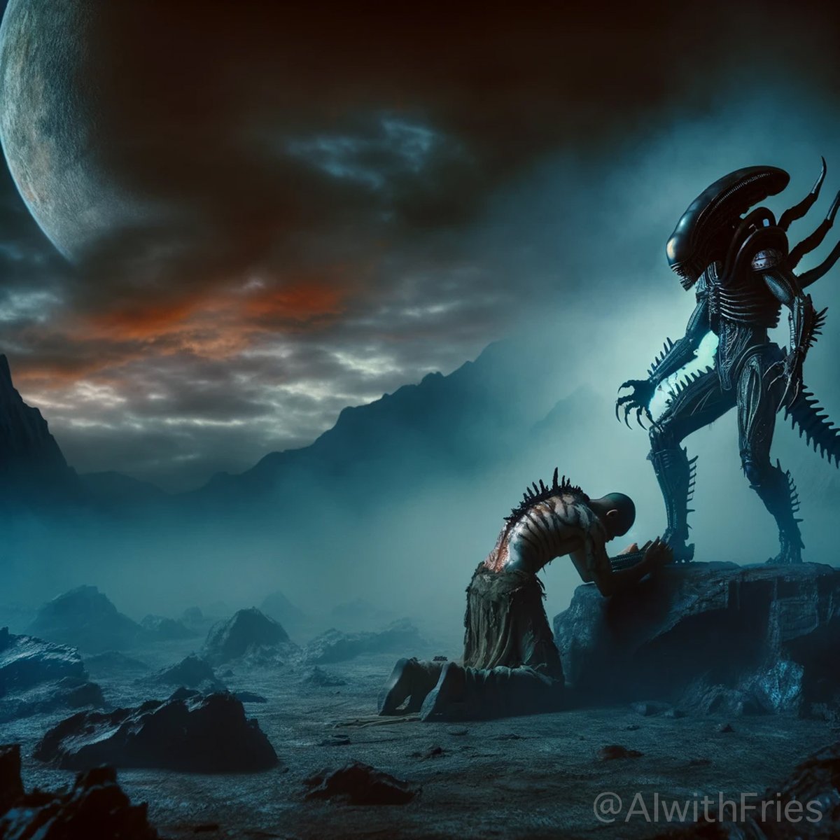 Alien Overlord Looms as Earth Faces Cosmic Threat

Here, the alien stands, towering and victorious, a stark monument to its relentless pursuit of supremacy.

#AlienConquest #OtherWorlds  #AIforArt #DigitalCreativity #generatedart #aiartists #aiartdaily #MixedMediaArt