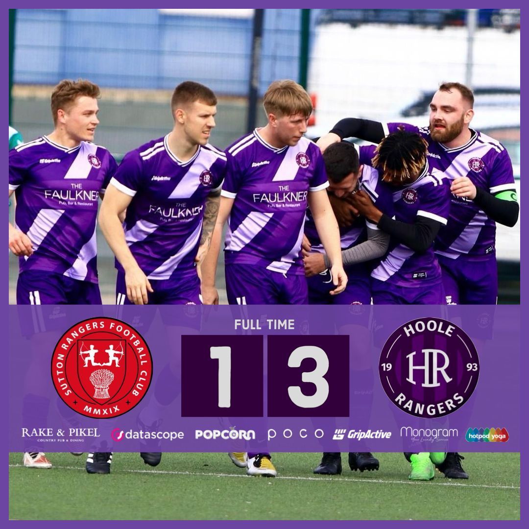 HooleRangers's tweet image. 𝗙𝗨𝗟𝗟 𝗧𝗜𝗠𝗘 ⚽️

@suttonrangers_ 1-3 #HRFC

⚽️ 18’ @ConnorHowley6
⚽️ 54’ Liam Edwards 🐟 
⚽️ 86’ @Victorr_ar 🚀 

Three goals and three points for the boys this afternoon after a massive team performance at EPSV gets us back on track. Get in!! 🟣⚪️

#HRFC💜