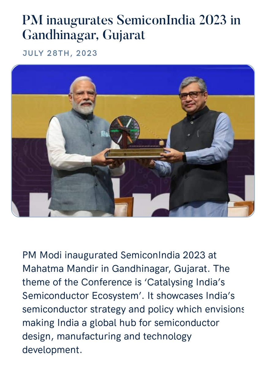 PM inaugurates SemiconIndia 2023 in Gandhinagar, Gujarat
nm-4.com/R3Hwdn via NaMo App