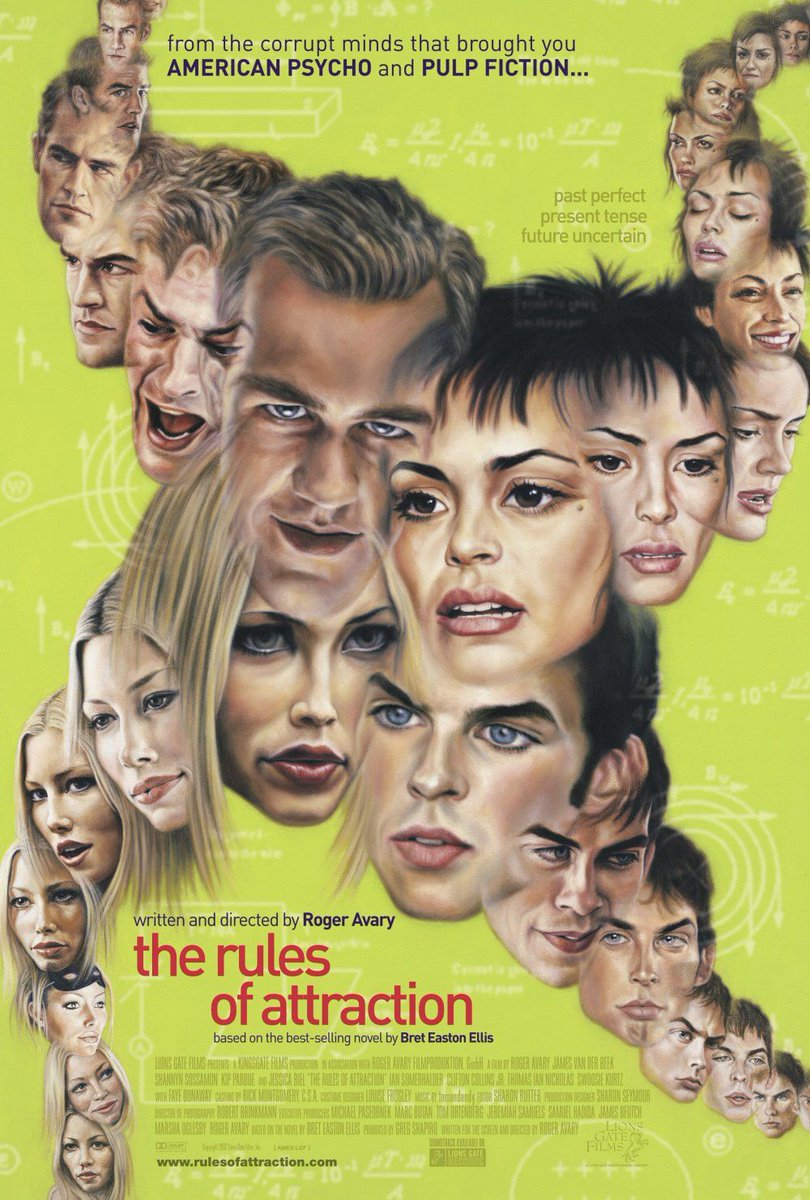 If you see The Rules of Attraction JUST based on this one sheet, you're definitely going to like the film. I'm such a sucker for illustrated one sheets! A dying art, no pun intended. 1st5minutes.substack.com/p/rules-of-att…