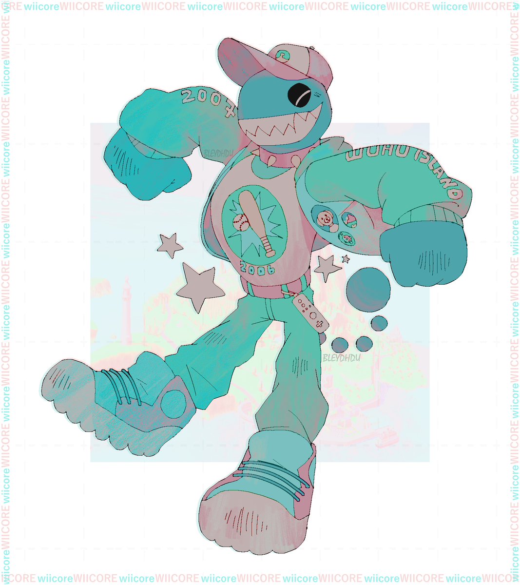 wearing 2000s nintendo merch
we call that the Wii Fit