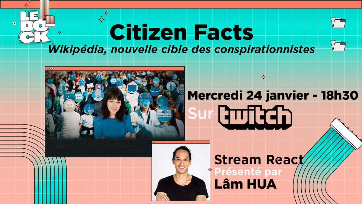 ARTEfr's tweet photo. Source : Wikipédia 🗞️

Rendez-vous mercredi pour le retour de #LeDock présenté par @LamHua en compagnie d’experts pour commenter et (re)visionner l'enquête de @WTFake_

🔗 Twitch/artefr https://t.co/0GUjPjL4Ol