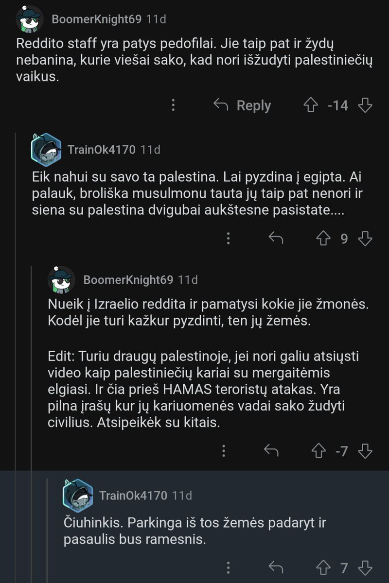 Įdomūs skirtumai lietuviškose bendruomenėse Reddite.

/r/lithuania modai gana liberaliai banina žmones ir rezultate yra centro - centro-dešinės echo chamberis, nieko per daug ekstremalaus.

Tuo tarpu /r/lietuva atvirai postinami (ir upvotinami) fašistiniai ir nacistiniai vėmalai.