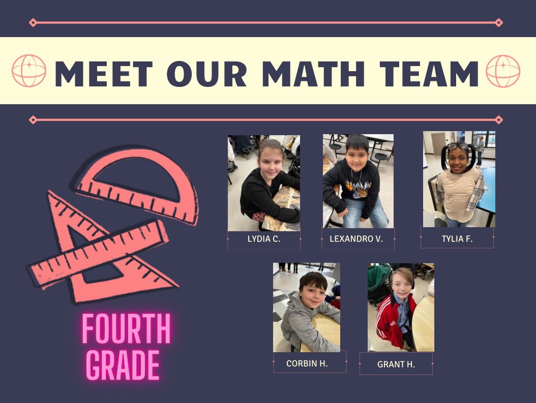 STownsendClass's tweet image. Congratulations to our Math Competition Team Members!!
Good luck when the time comes to compete! We know you will do great!! #SES4thgrade @TCBOE @SycamoreElem