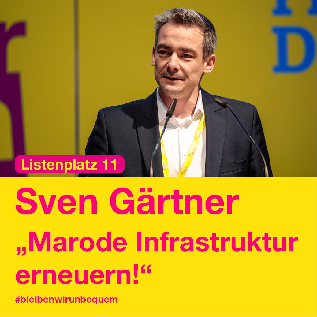 fdpsachsen's tweet photo. Auf Listenplatz 11 kandidiert Sven Gärtner: "Wir müssen die marode und überalterte Infrastruktur in ganz Sachsen erneuern und an die heutigen Lebenswirklichkeiten anpassen. Verkehrswege sind die Venen und Pulsadern unseres Landes."  🚘🚉🚍
#lvv24 https://t.co/cWnInxdmwe