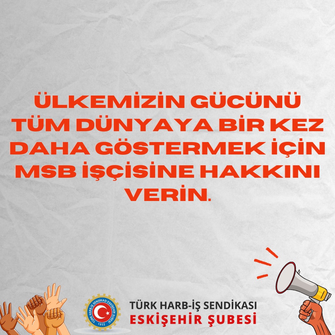 Türk Harb-İş Sendikası Eskişehir Şubesi tweet media