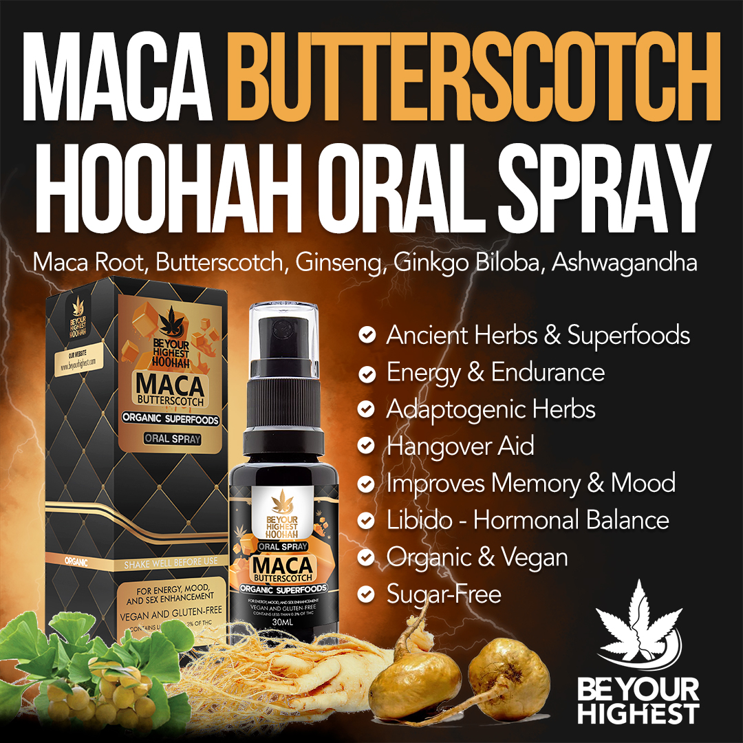 BeYourHighest's tweet photo. ππ Be revitalized! Be energized with Maca Butterscotch Hoohah Oral Spray. https://t.co/Z7DFjUNn3f ππ #Assuaged #vegan #plantbased #hempoil #beyourhighest #wellness #lifestyle https://t.co/7WX4S9ENiK