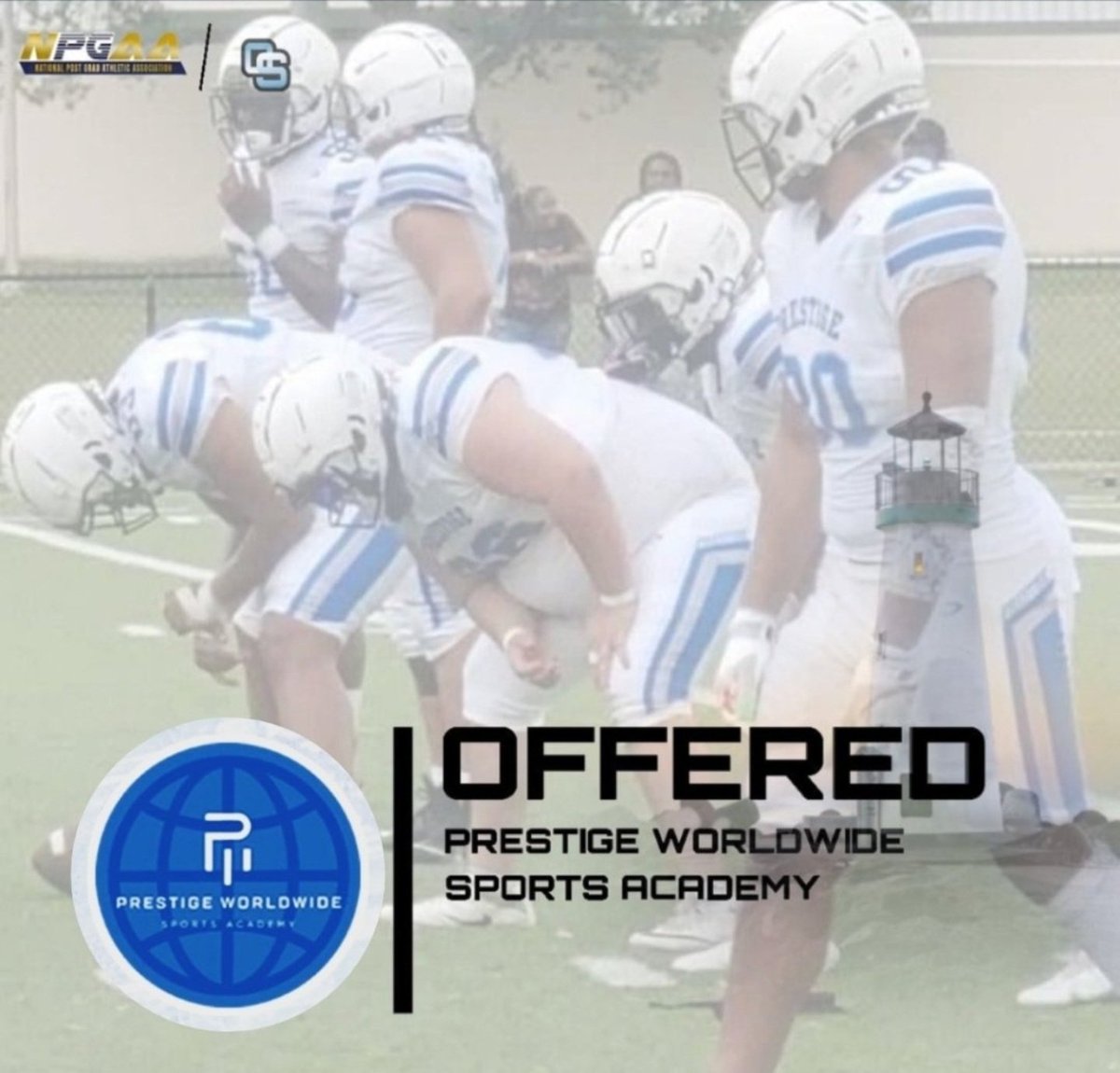 After a great conversation with <a href="/ChaseSteinGCC/">Coach Chase</a> I am blessed to receive an offer from <a href="/prestigewsafb/">Prestige Worldwide Sports Academy Football (PG)</a>! <a href="/wcsIHSfootball/">Independence Football</a> <a href="/ScottStidham/">Scott Stidham</a> <a href="/RileyElite3/">Riley Howard III 🇲🇭</a>