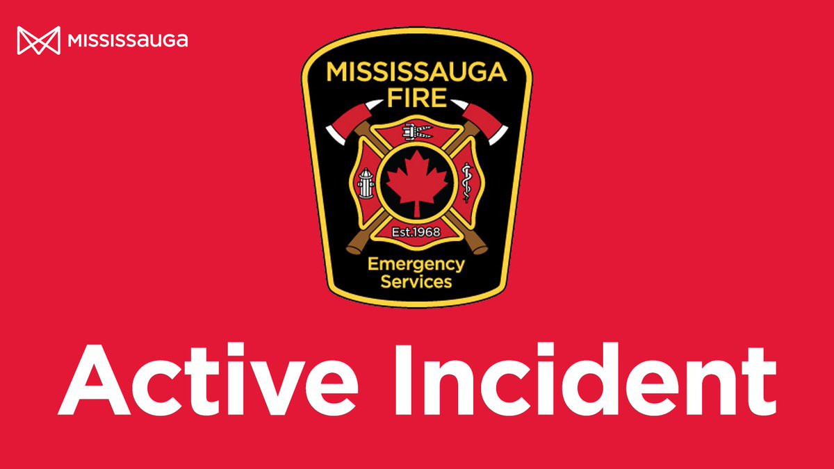 MississaugaFES's tweet photo. Townhouse fire at 7030 Copenhagen Rd (Derry Rd W and Millcreek Dr).
Fire escalated to 2nd alarm.
Fire reported to be in the attic and roof.
No injuries reported at this time. https://t.co/EZvdkOJIZy