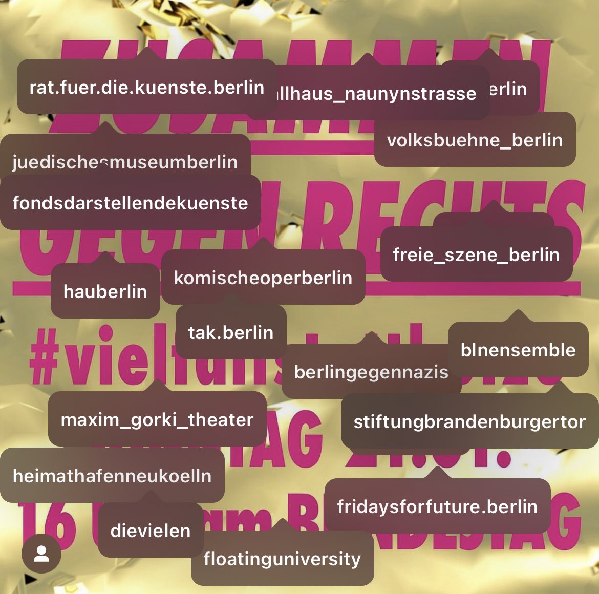 Wir sehen uns, #Berlin, denn wir sind #DieVielen! 

Demonstration #VielfaltStattHetze, am Sonntag, 21. Januar 2024, 16:00 Uhr, Platz der Republik (Bundestag): rbb24.de/politik/beitra…

#ZusammenGegenRechts
#KunstBleibtViele #ShieldAndShine
#DeutschlandStehtAuf