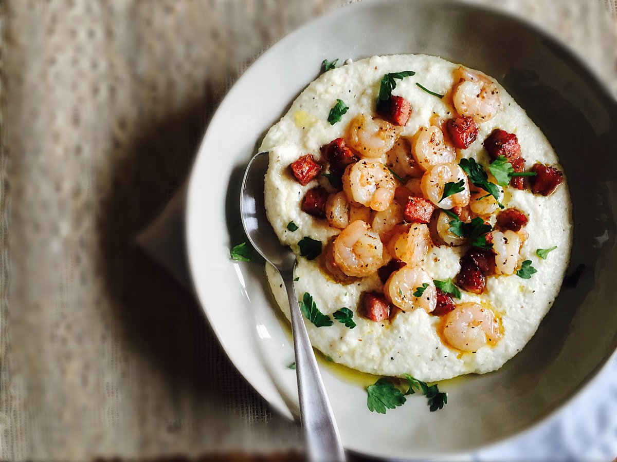 26 degrees outside… Time for lunch 😉 #shrimpandgrits