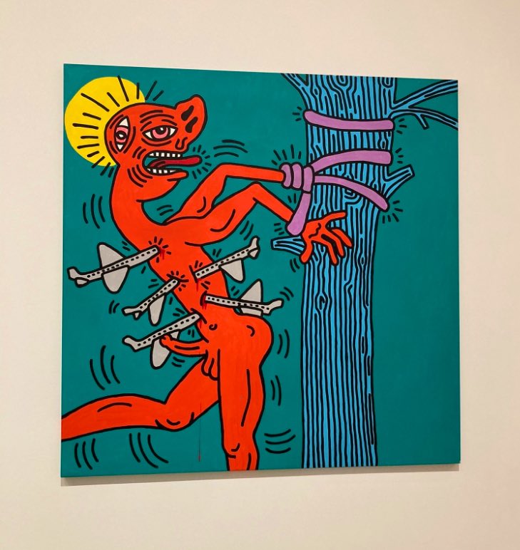 Hoy hay fiesta patronal en la comunidad. 
#KeithHaring #StSebastian