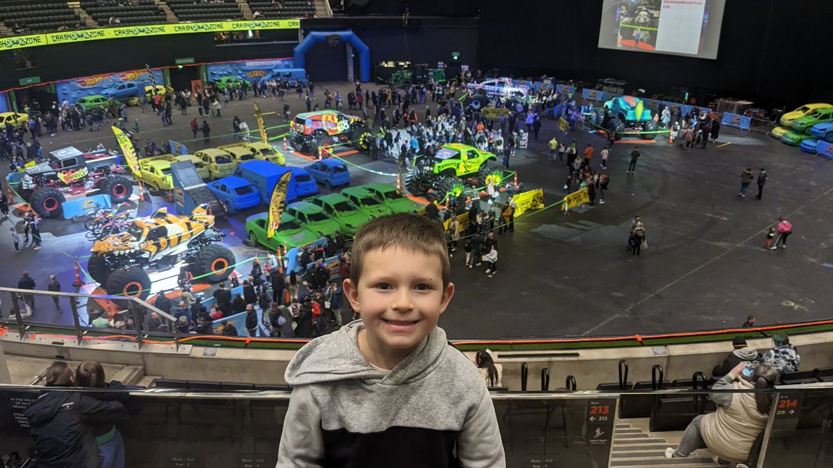 stevenwest89's tweet photo. Harry's ready for #hotwheelsmonstertruckslive https://t.co/wMw1HfBQ89
