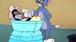 Fcsnva's tweet photo. #SaturdayMorningCartoons today: an alley cat cons Tom into thinking he's a baby, but not Jerry; Mr. Jinks reforms, briefly; an '80s favorite gets animated; the alien symbiote &amp; The Black Cat make a good pair. #BabyButch #PixieandDixieandMrJinks #Robocop #TheSpectacularSpiderMan https://t.co/yytOFxN7Ab