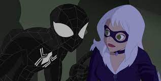 Fcsnva's tweet photo. #SaturdayMorningCartoons today: an alley cat cons Tom into thinking he's a baby, but not Jerry; Mr. Jinks reforms, briefly; an '80s favorite gets animated; the alien symbiote &amp; The Black Cat make a good pair. #BabyButch #PixieandDixieandMrJinks #Robocop #TheSpectacularSpiderMan https://t.co/yytOFxN7Ab