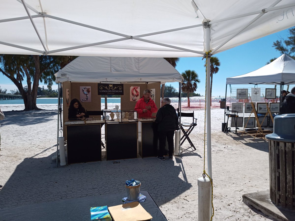What a view. 
Coquina Beach Winter arts and crafts show today and tomorrow 10 till 5 both days.