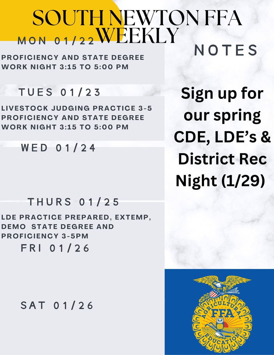 Activities for the week of 1/22!